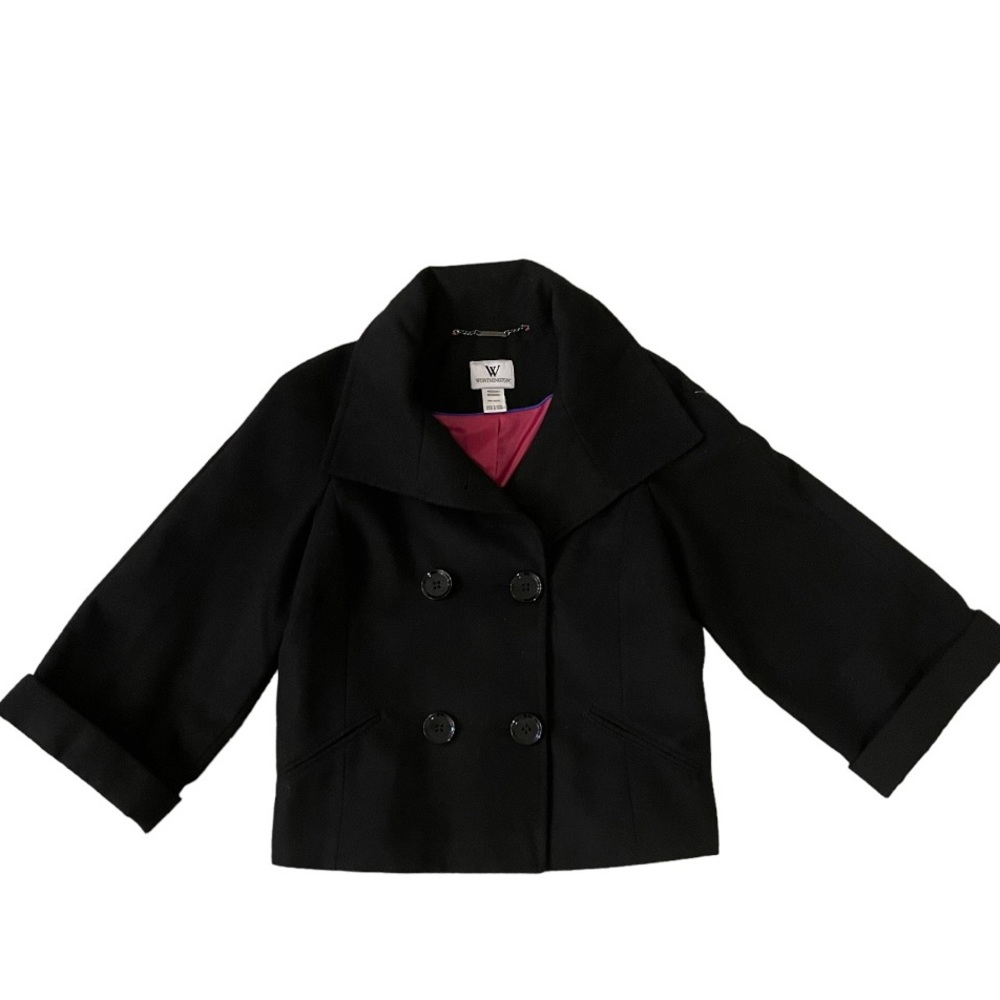 WORTHINGTON BLACK TRENCH COAT. SIZE :M
